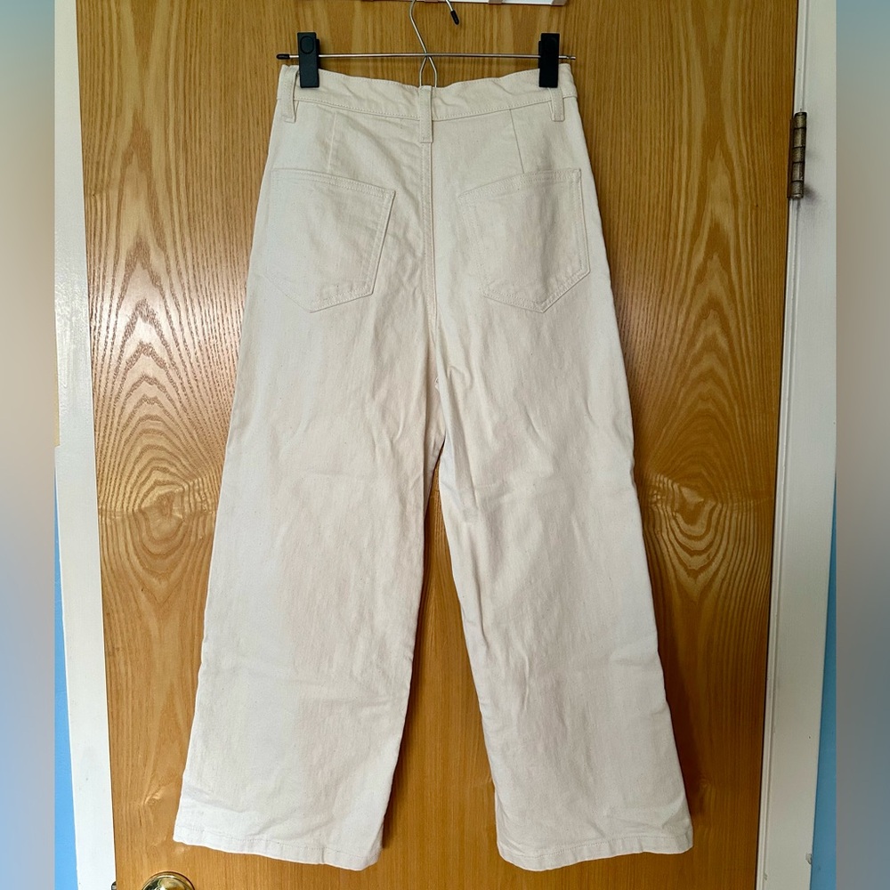 Whimsy & Row Flora Pant in Natural Wide Leg - Picture 7 of 10